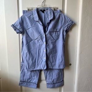 JCrew Class Light Blue Cotton Pajama Set